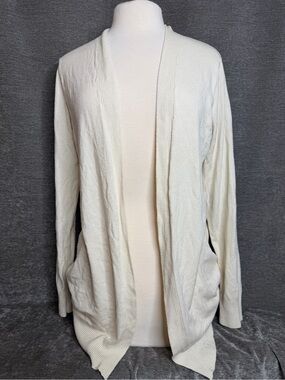 Women's Open Front Cream Cardigan Sweater